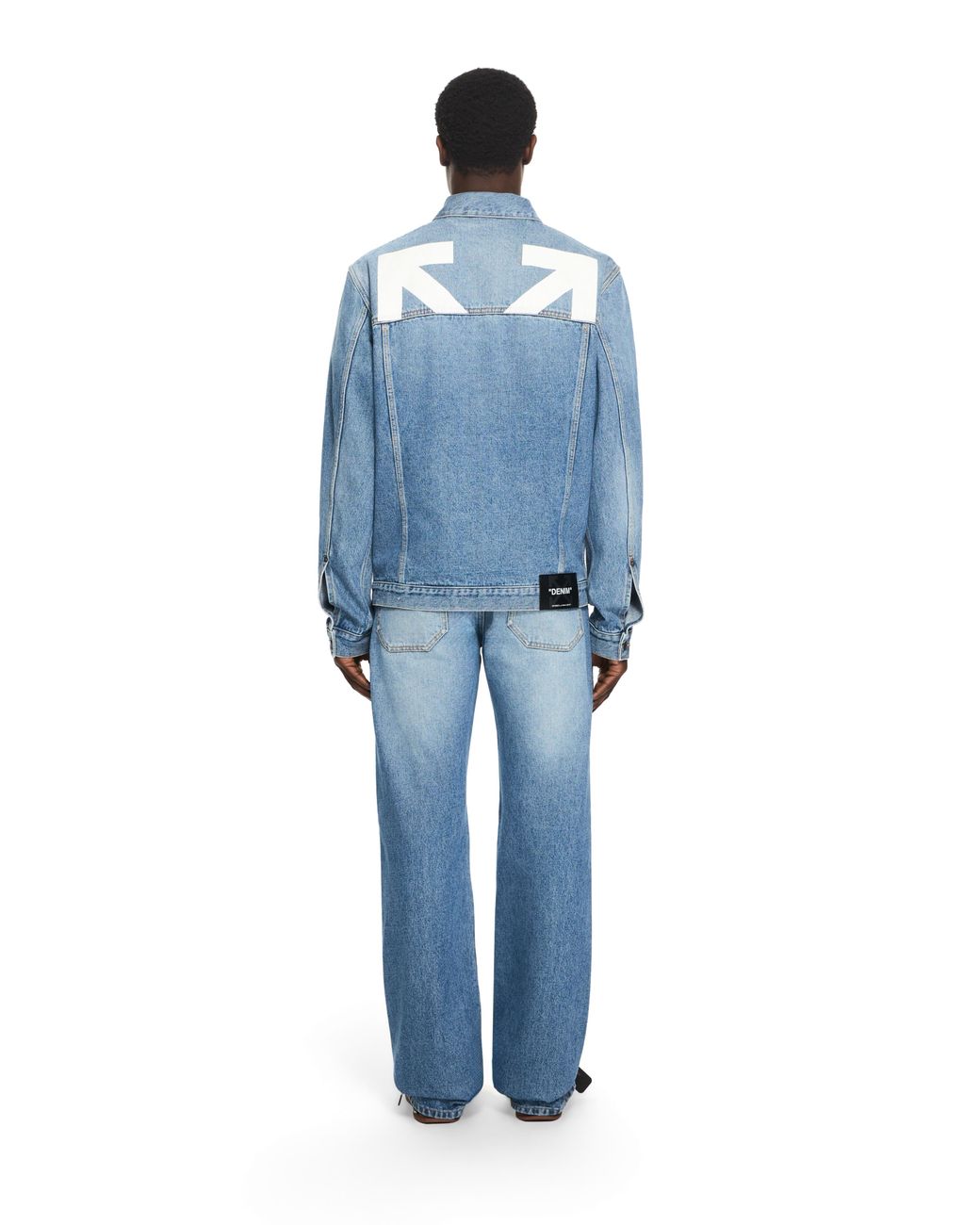 Off-White c/o Virgil Abloh Blue Half Arrow Slim Relaxed Jeans for men
