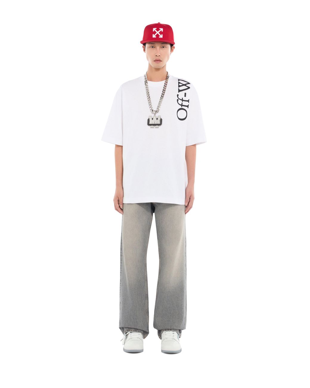 Off-White c/o Virgil Abloh White Vertical Bookish Skate T-Shirt for men