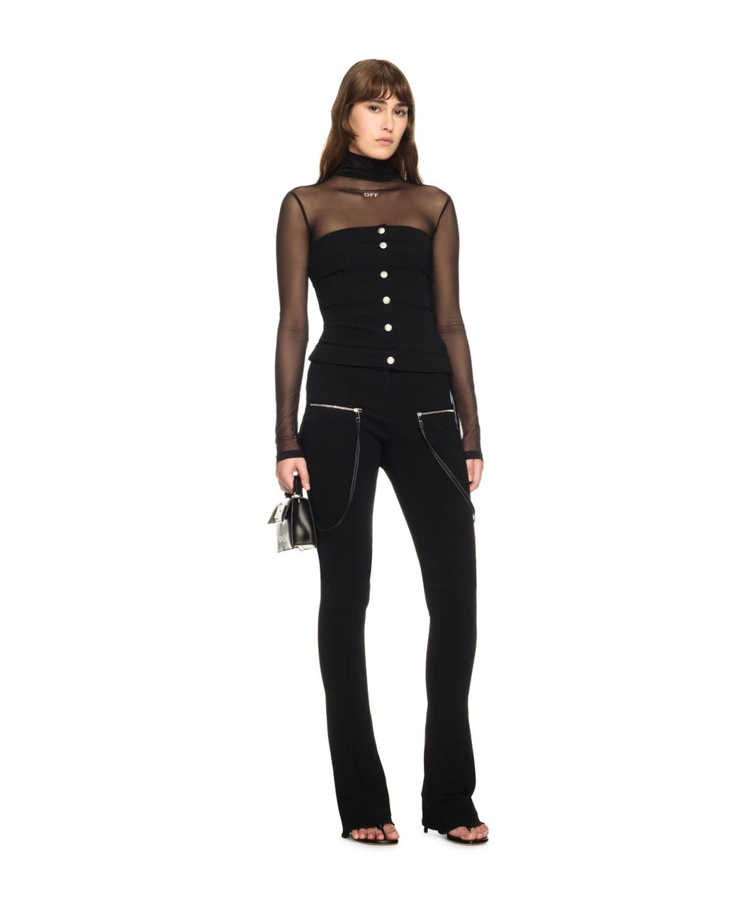 Off-White c/o Virgil Abloh Black Britney Zip Pants