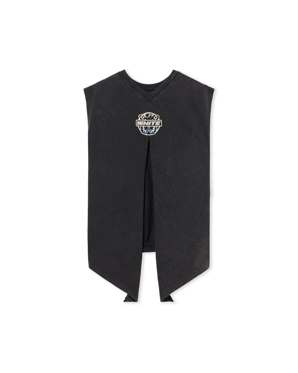 Off-White c/o Virgil Abloh Black Butterfly Patch Open Back Tank Top