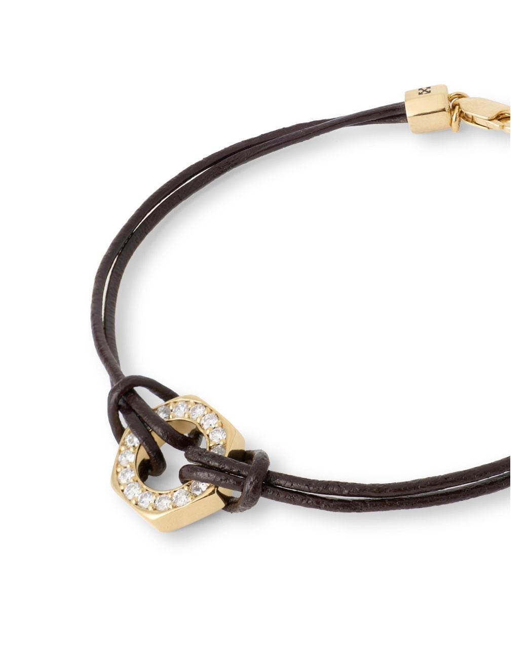 Off-White c/o Virgil Abloh Multicolor Diamond Leather Cord Bracelet
