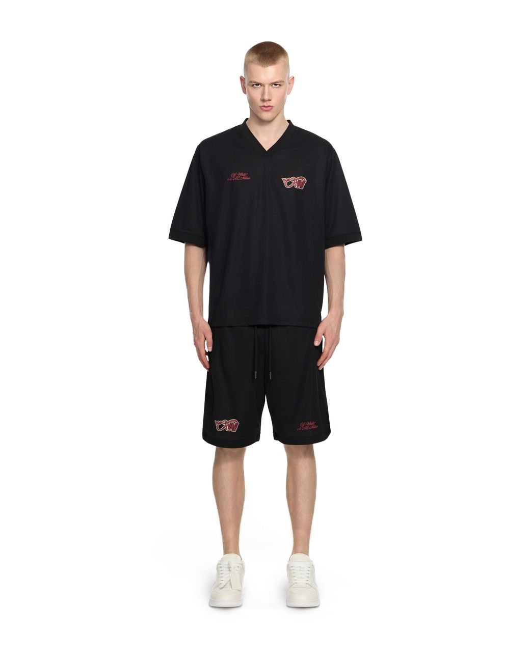 Off-White c/o Virgil Abloh Black Off- C/O Ac Milan Tech T-Shirt for men
