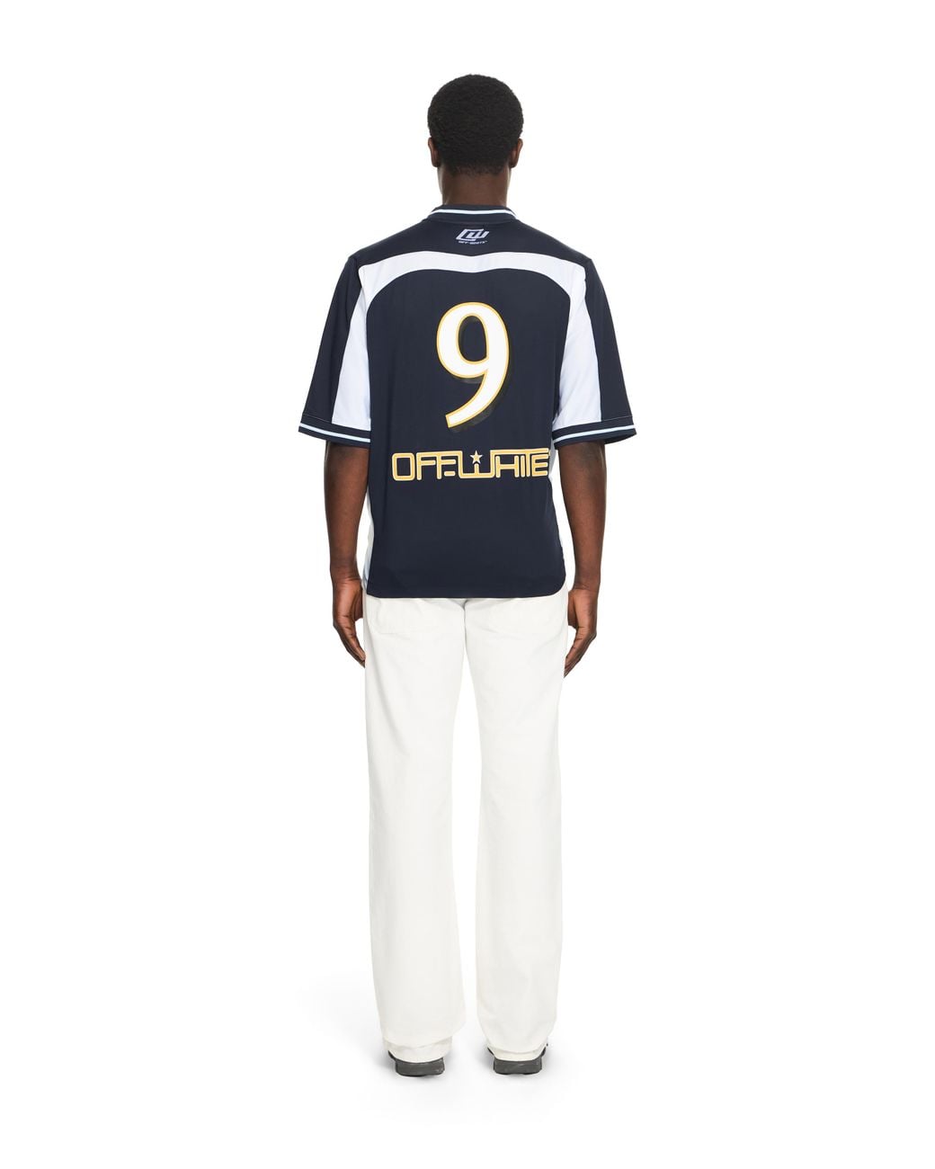 Off-White c/o Virgil Abloh Blue Royal Team Soccer T-Shirt for men