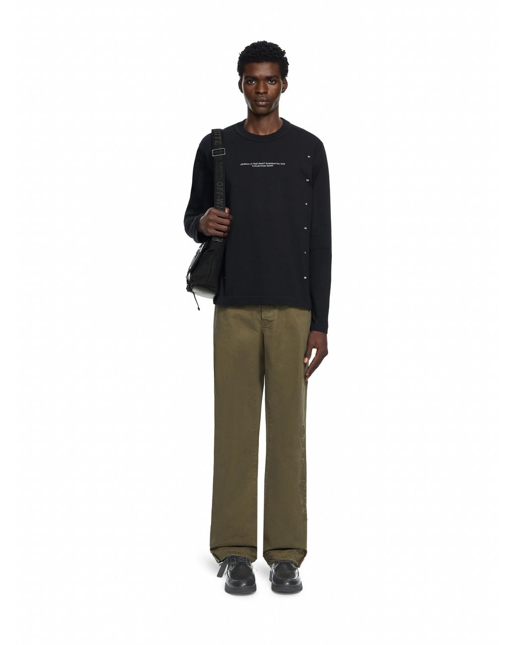 Off-White c/o Virgil Abloh Black Chakra Arrow Long Sleeve T-Shirt for men
