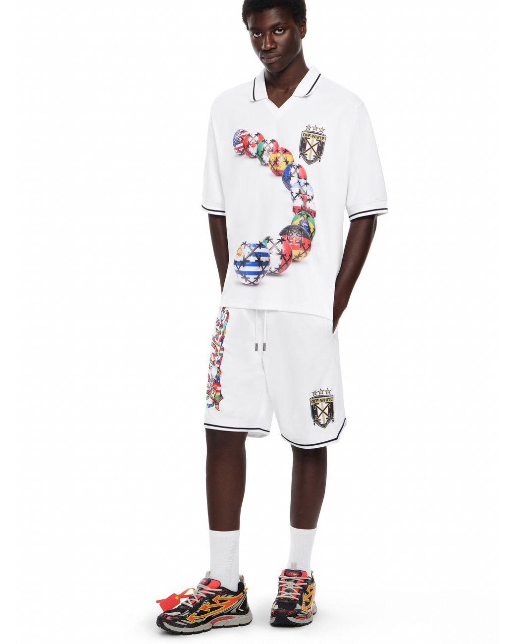 Off-White c/o Virgil Abloh White Soccer '26 Tech Shorts for men