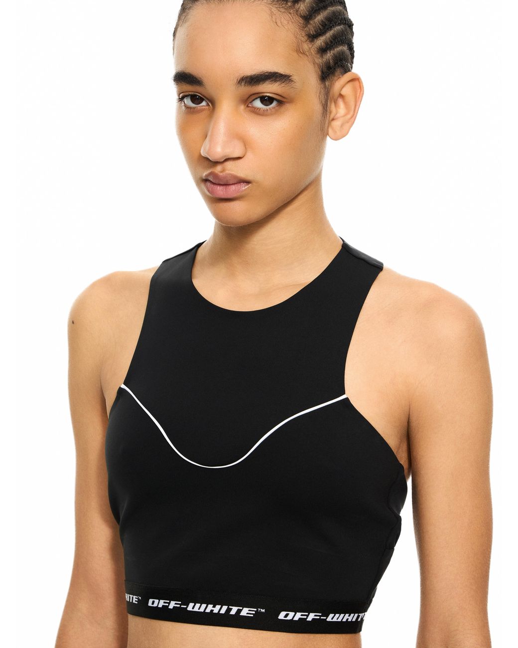 Off-White c/o Virgil Abloh Black Logoband Crop Top