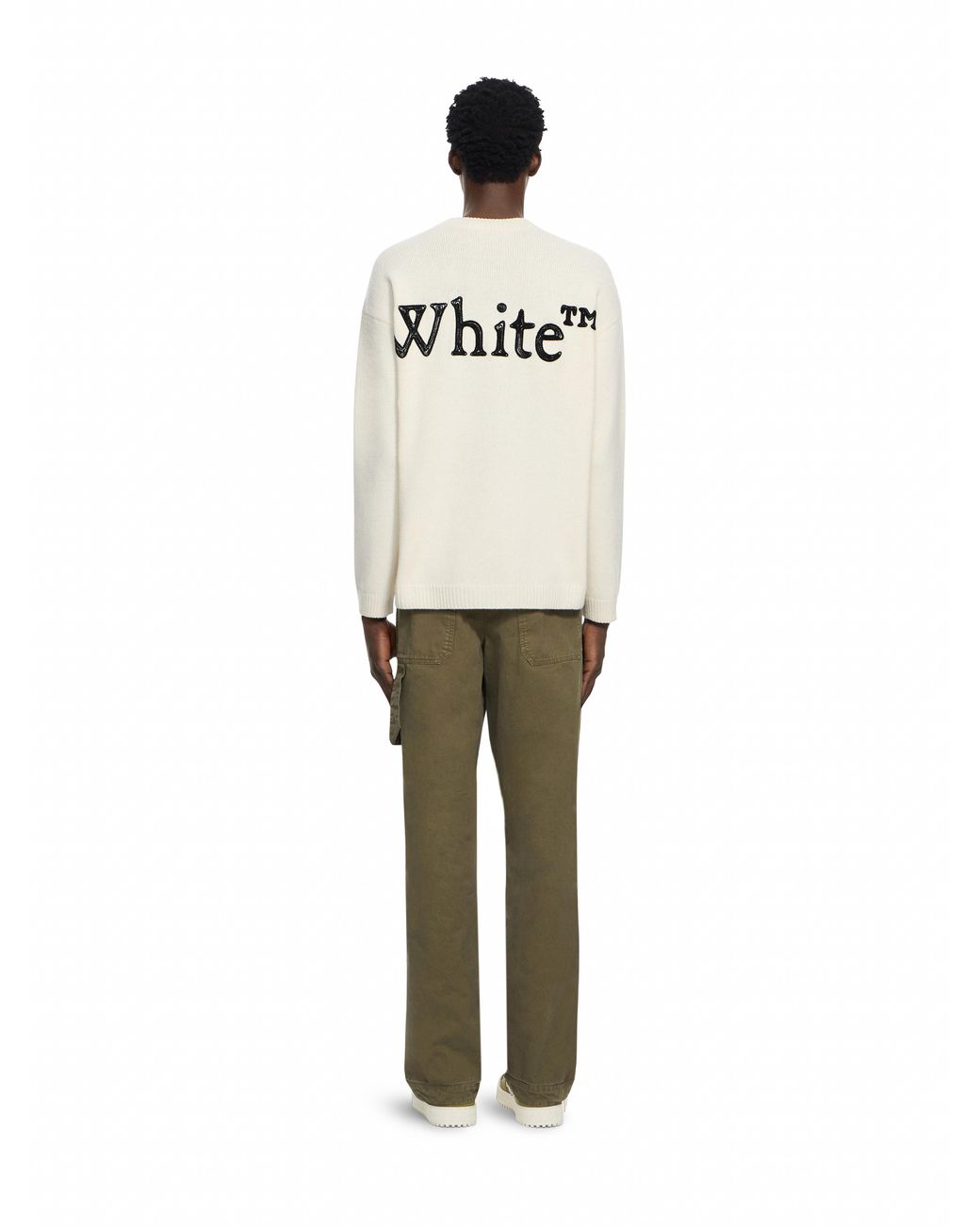 Off-White c/o Virgil Abloh White Bookish Shared Knit Crewneck for men