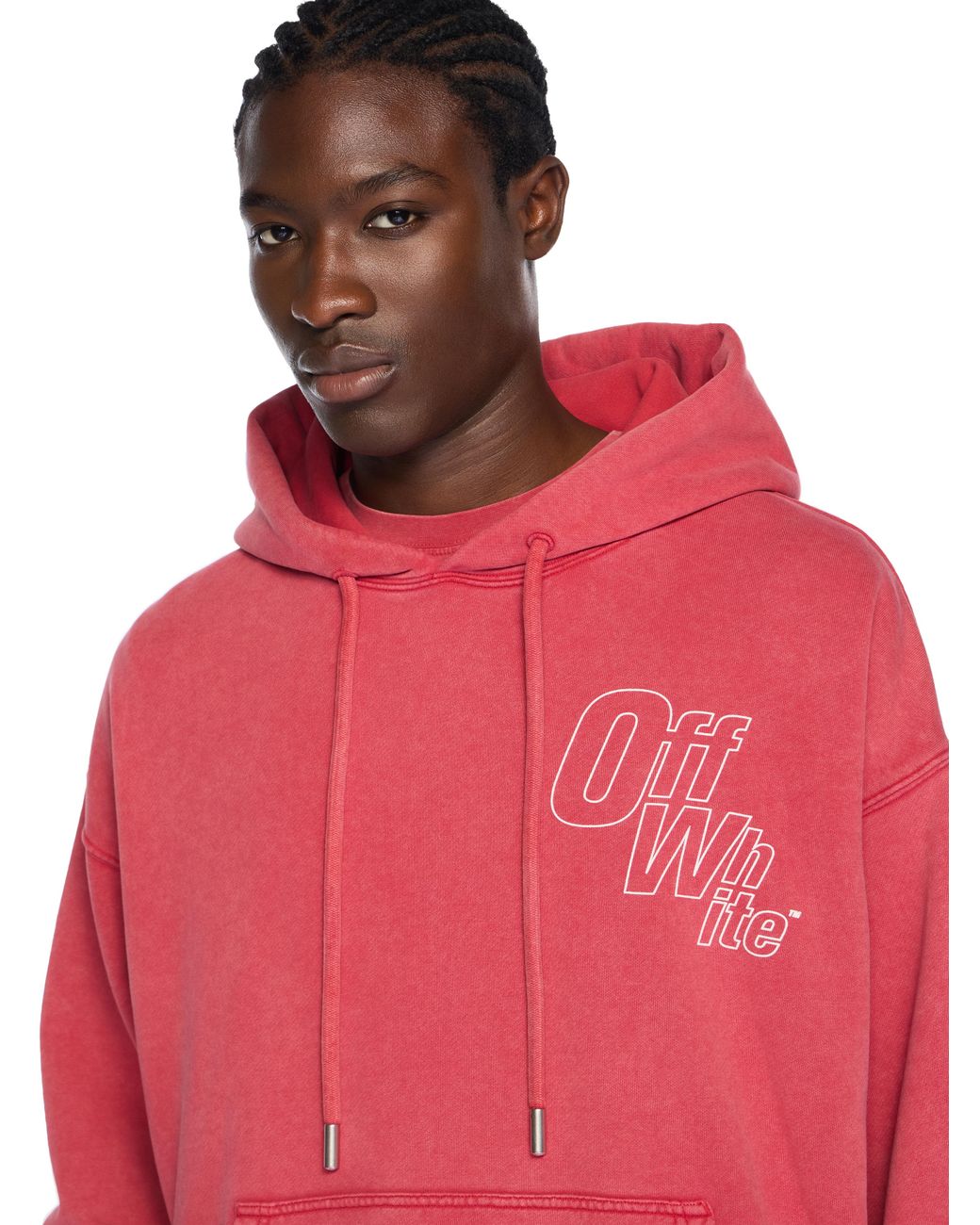 Off-White c/o Virgil Abloh Red Outline Arrow Skate Hoodie for men