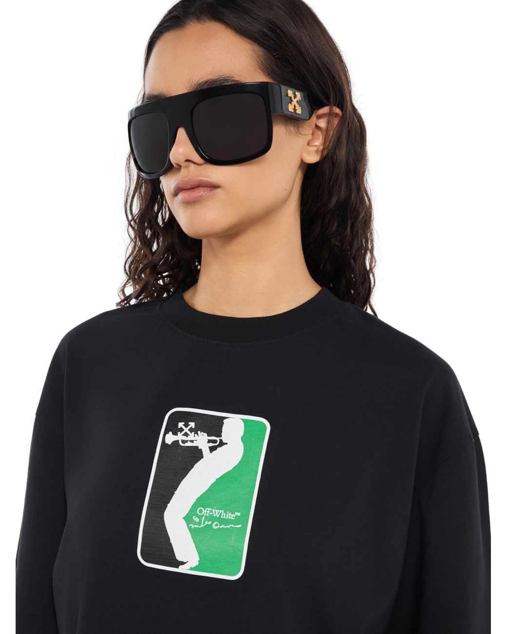Off-White c/o Virgil Abloh Black Miles Davis League Skate T-Shirt