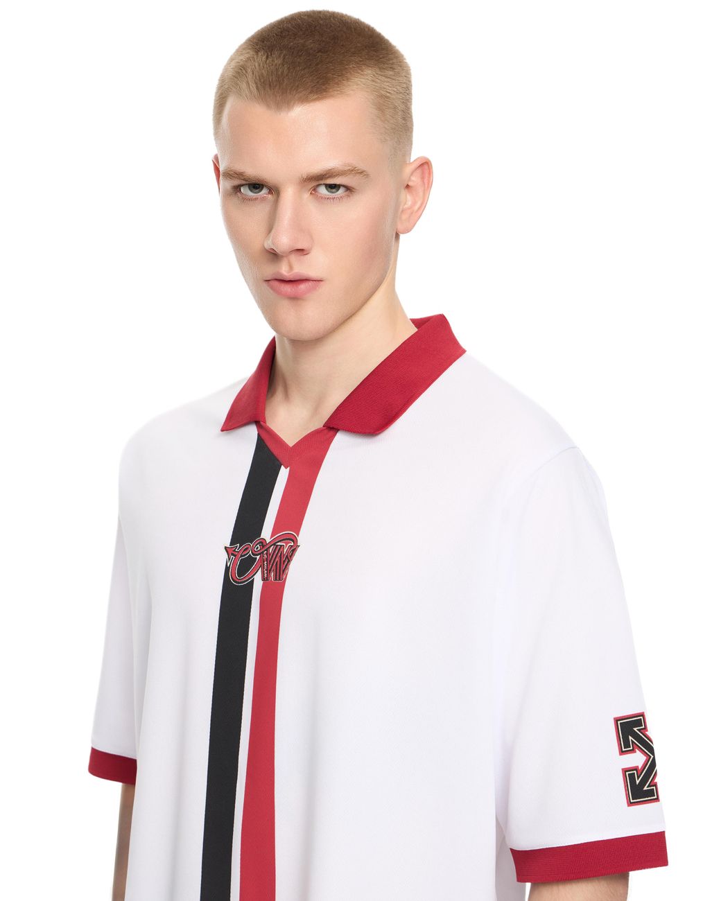 Off-White c/o Virgil Abloh White Off- C/O Ac Milan Arrow Tech T-Shirt for men