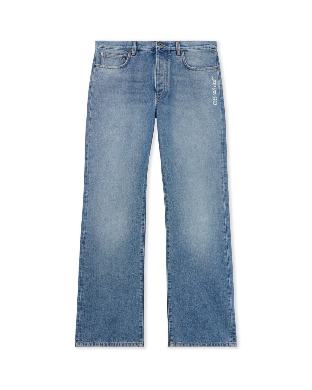 Off-White c/o Virgil Abloh Blue Half Arrow Slim Relaxed Jeans for men