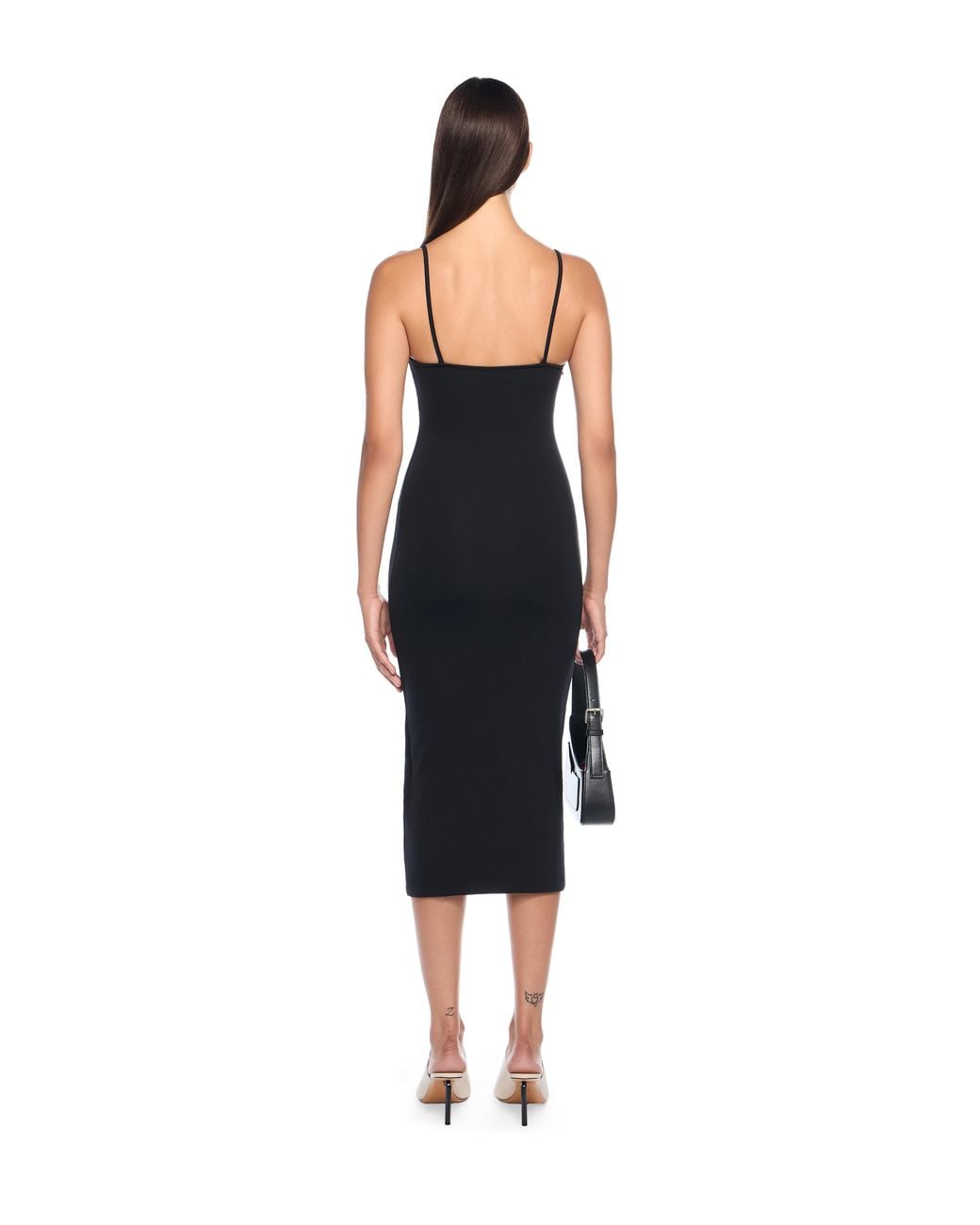 Off-White c/o Virgil Abloh Black Sleek Strappy Midi Dress