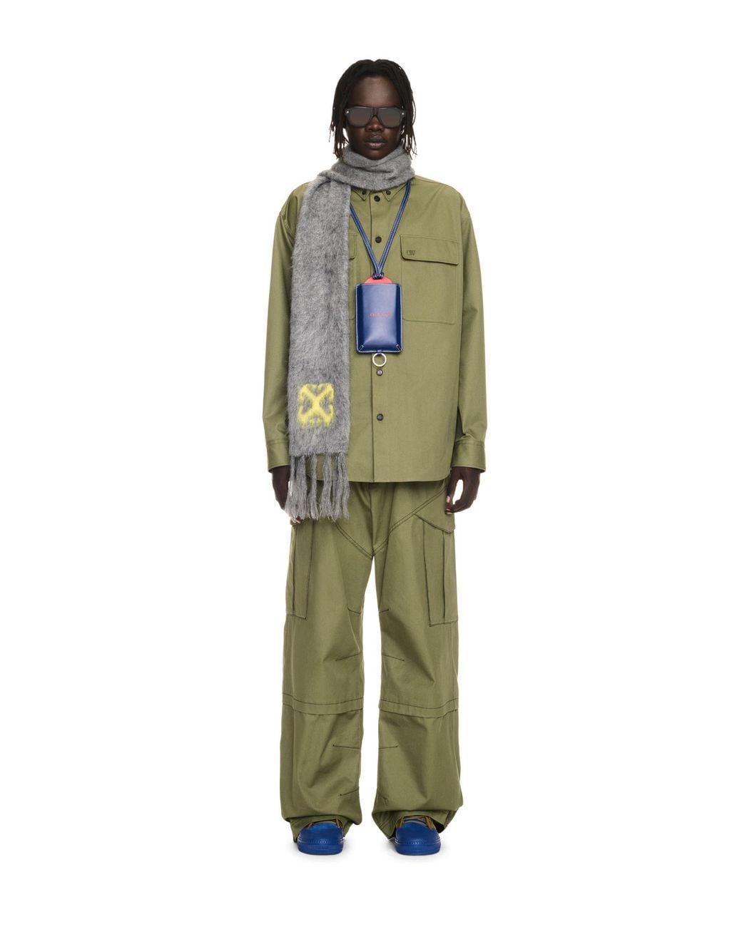 Off-White c/o Virgil Abloh Green Arr Cot Straight Cargo Pant for men