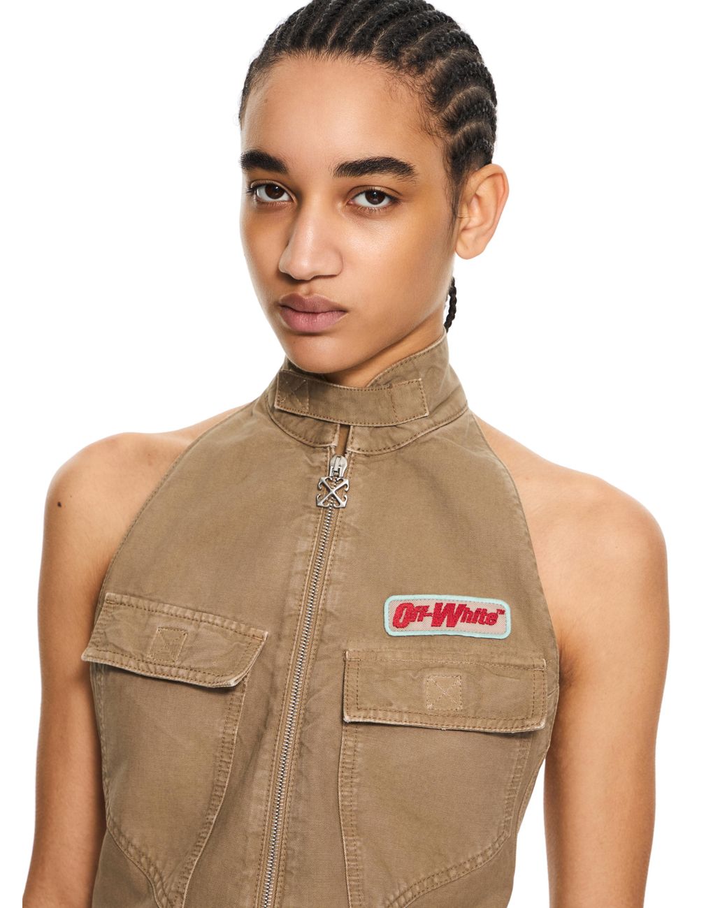 Off-White c/o Virgil Abloh Natural Canvas Pocket Jumpsuit