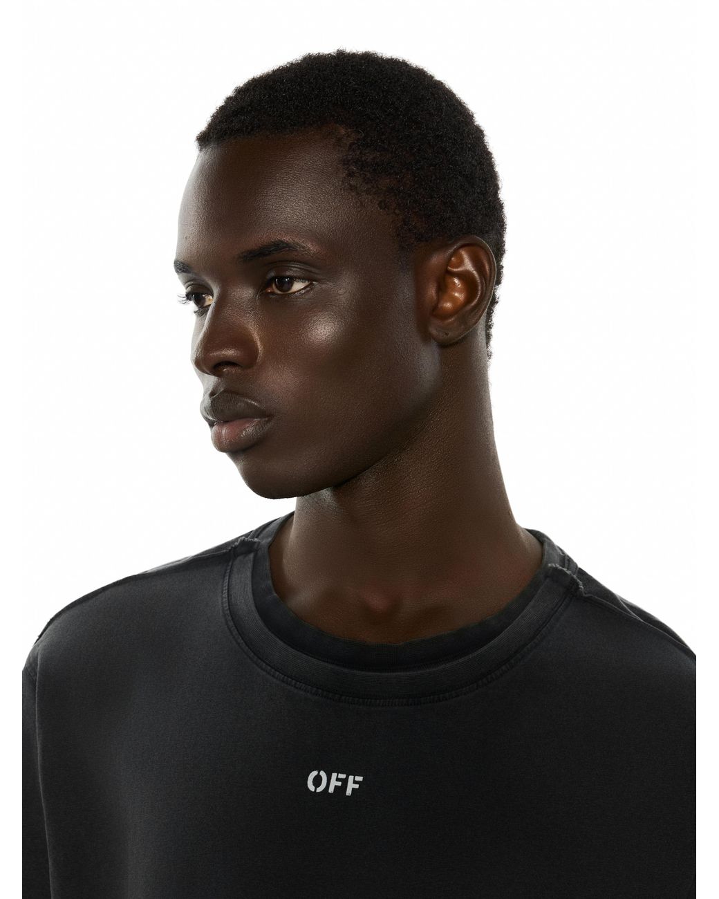 Off-White c/o Virgil Abloh Black Off Stamp Overlap Regular Short Sleeve T-Shirt for men