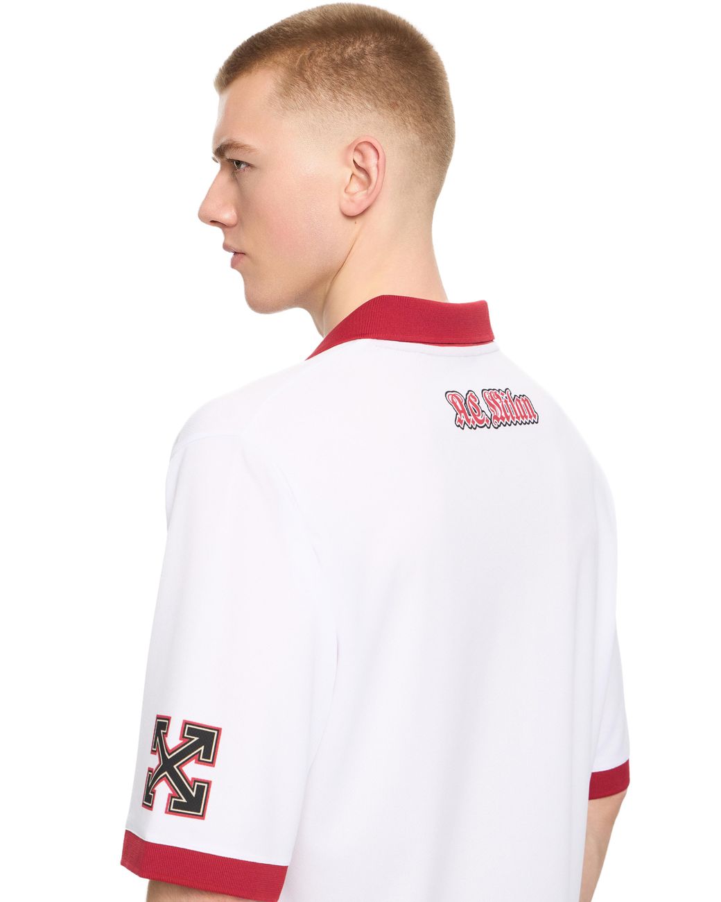 Off-White c/o Virgil Abloh White Off- C/O Ac Milan Arrow Tech T-Shirt for men