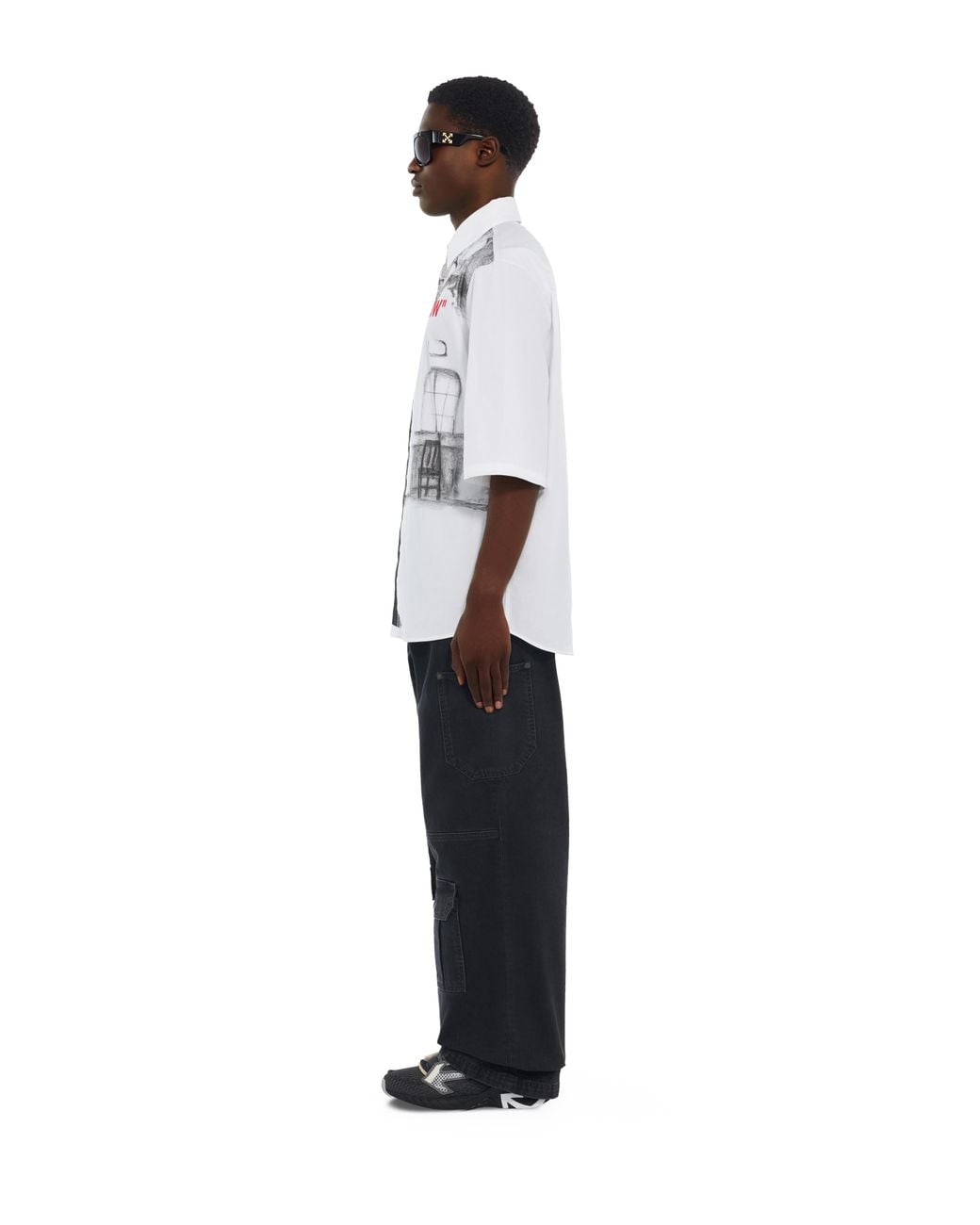 Off-White c/o Virgil Abloh White Miles Davis Yesternow Regular Short Sleeve Shirt for men