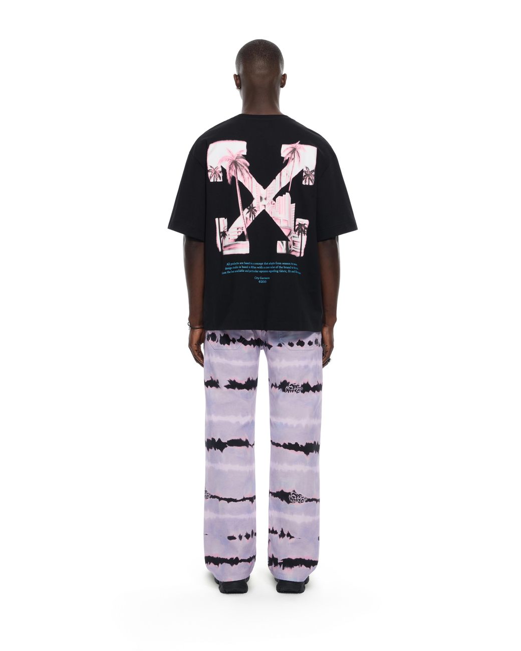 Off-White c/o Virgil Abloh Black Miami City Garments Skate T-Shirt for men