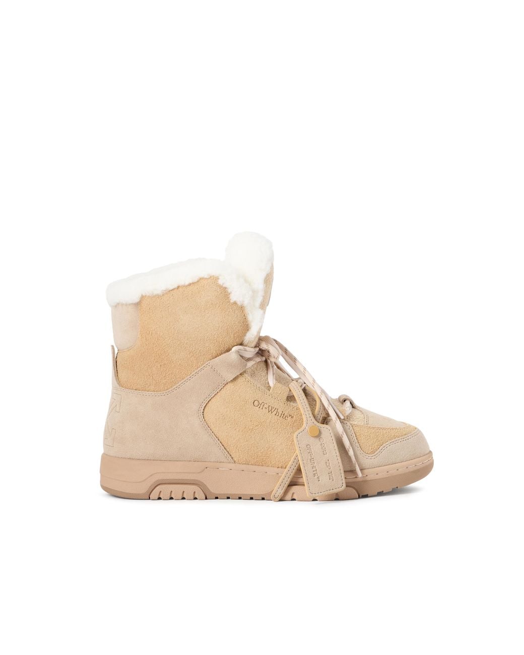Off-White c/o Virgil Abloh Natural Shearling Winter Boot