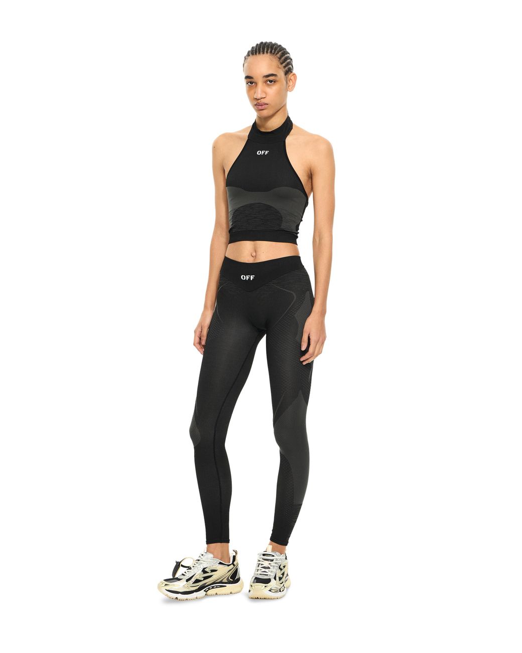 Off-White c/o Virgil Abloh Black Racing Seamless Leggings