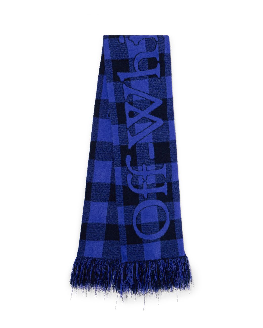 Off-White c/o Virgil Abloh Blue Bookish Check Scarf