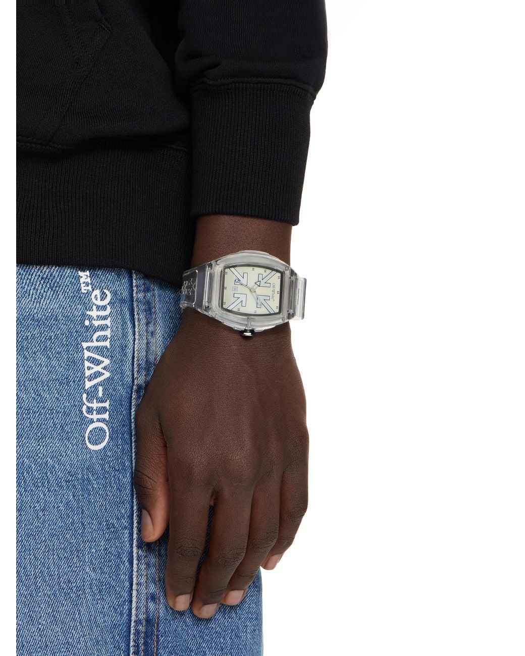 Off-White c/o Virgil Abloh Metallic "Beat" Watch for men