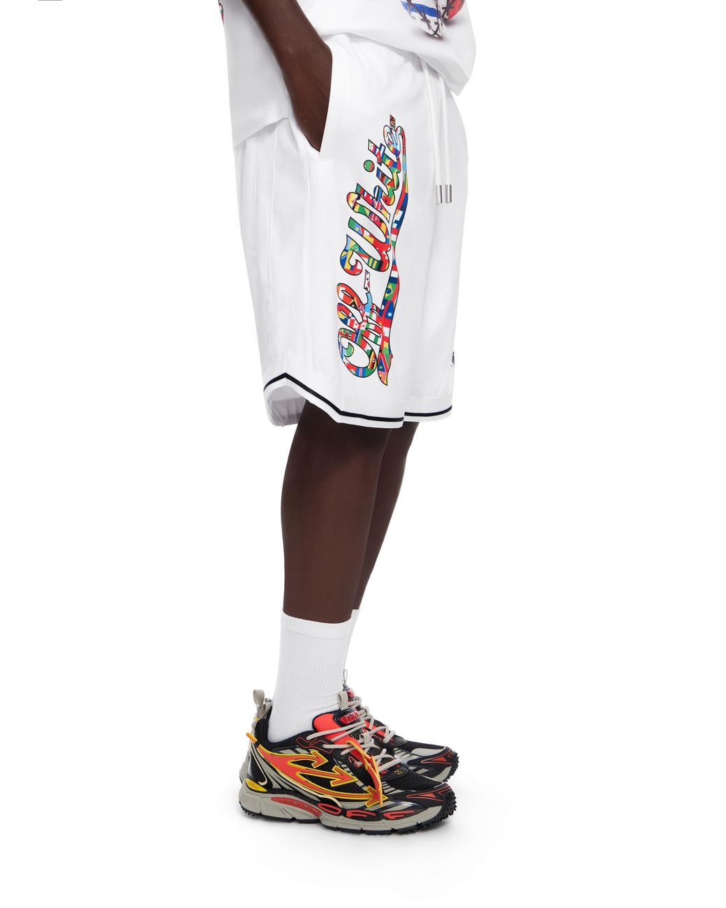 Off-White c/o Virgil Abloh White Soccer '26 Tech Shorts for men