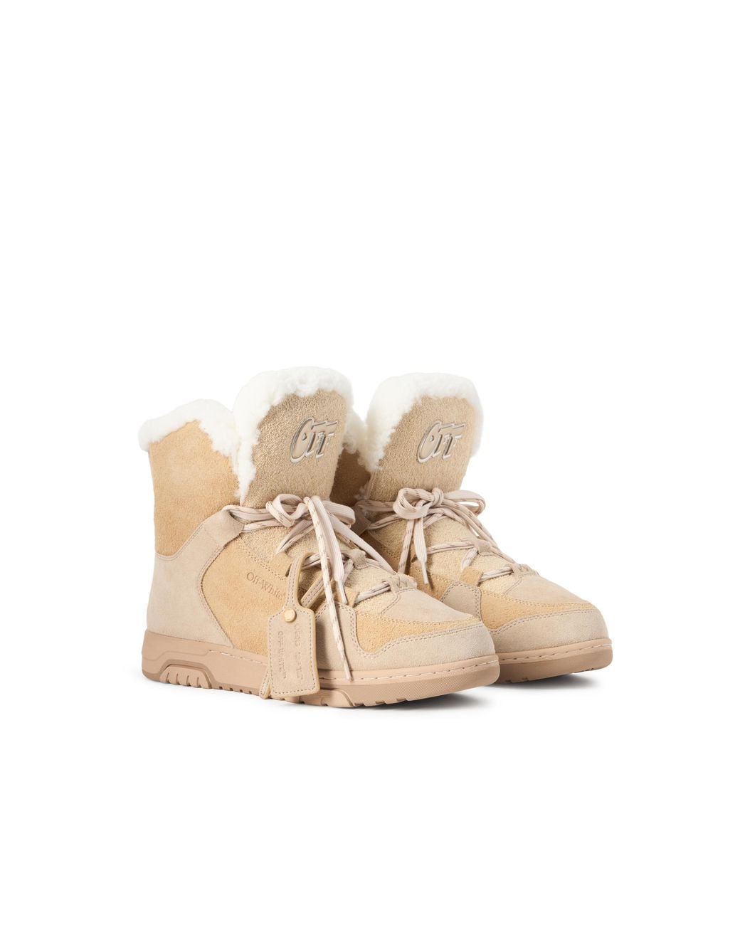 Off-White c/o Virgil Abloh Natural Shearling Winter Boot