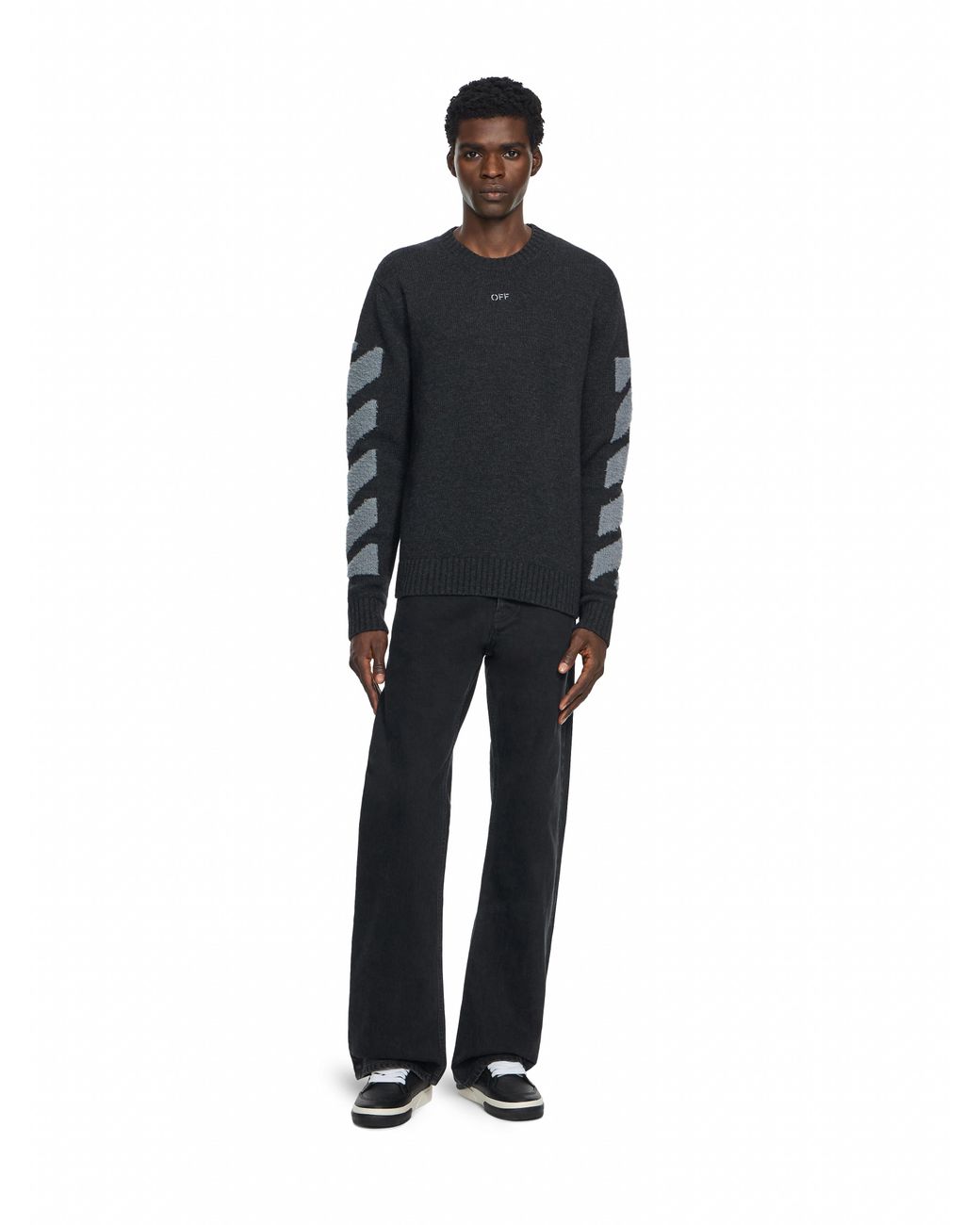 Off-White c/o Virgil Abloh Black Half Arrow Slim Jeans for men