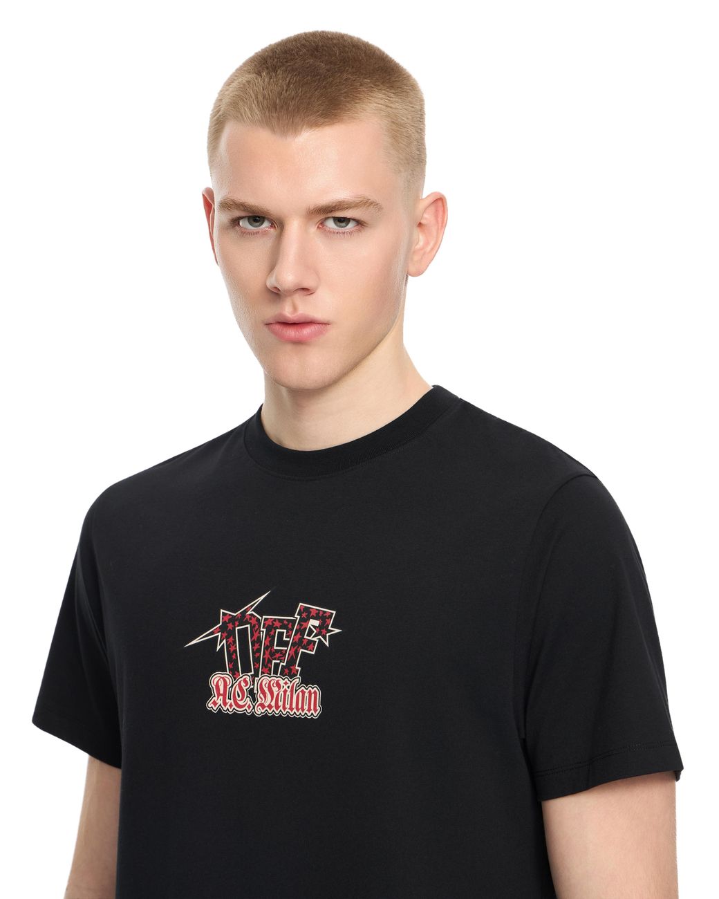 Off-White c/o Virgil Abloh Black Off- C/O Ac Milan Arrow Slim T-Shirt for men