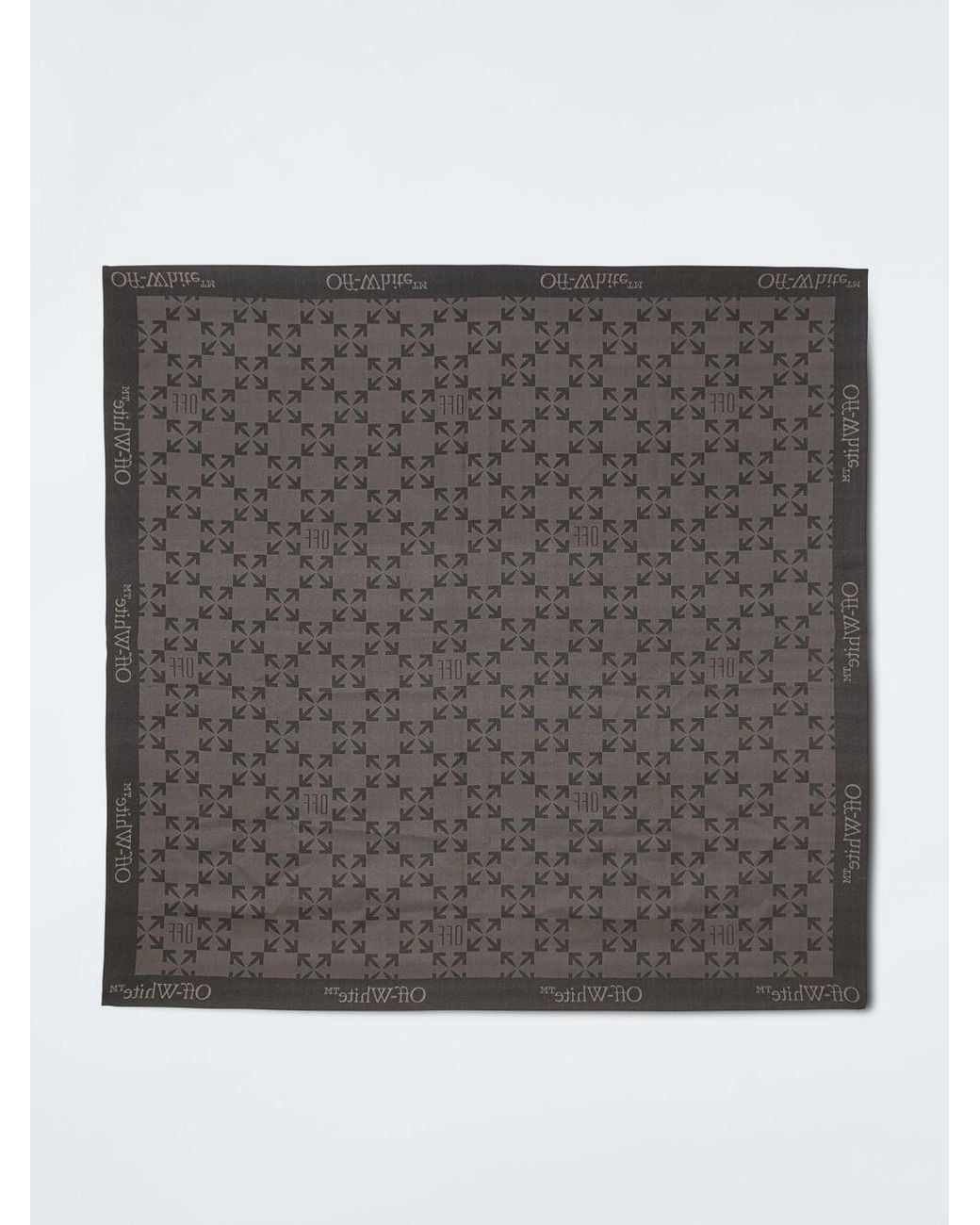 Off-White c/o Virgil Abloh Silk Monogram Foulard in Black - Lyst