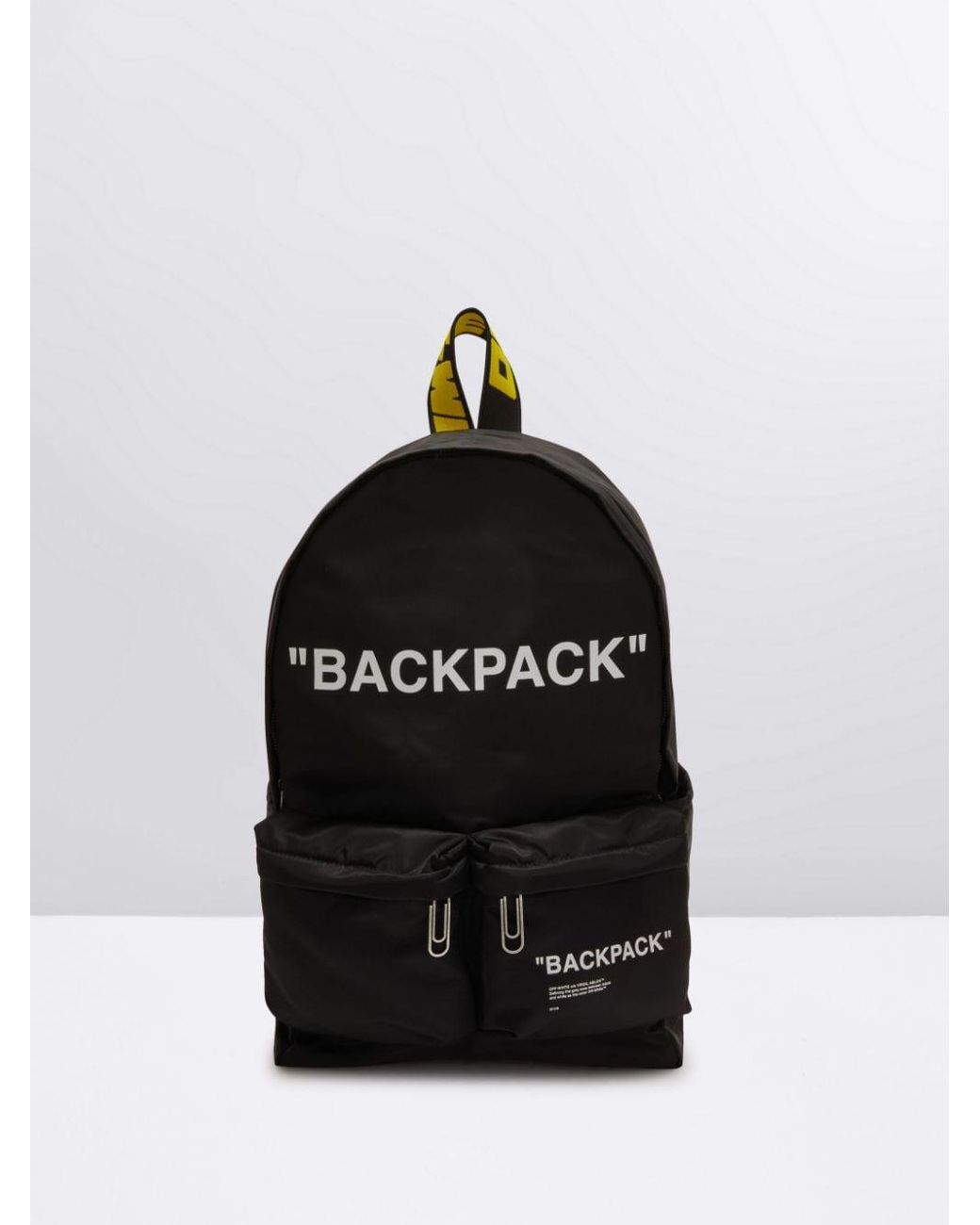 Off-White c/o Virgil Abloh Synthetic Quote Nylon Backpack in Black for Men  | Lyst