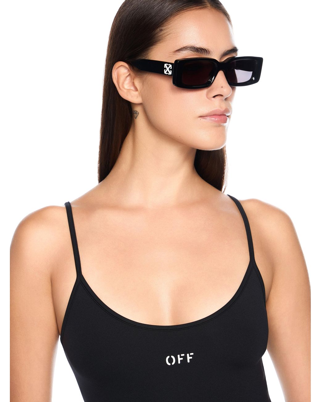Off-White c/o Virgil Abloh Black Sleek Strappy Midi Dress