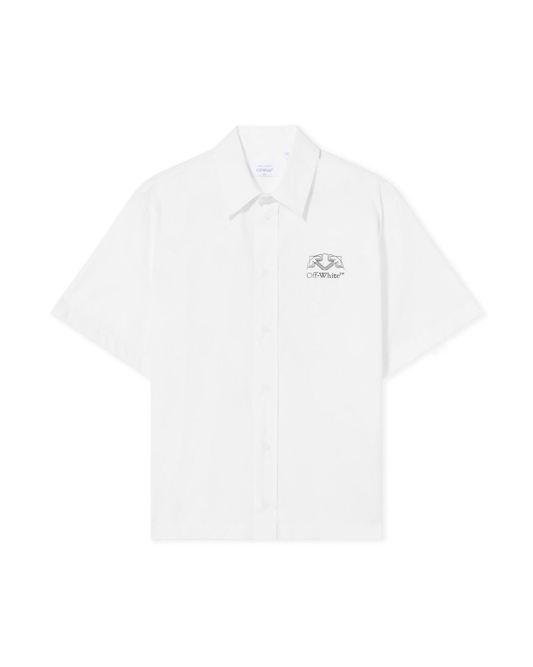 Off-White c/o Virgil Abloh White Off Line Half Arrow Poplin Slim Bowling Shirt for men
