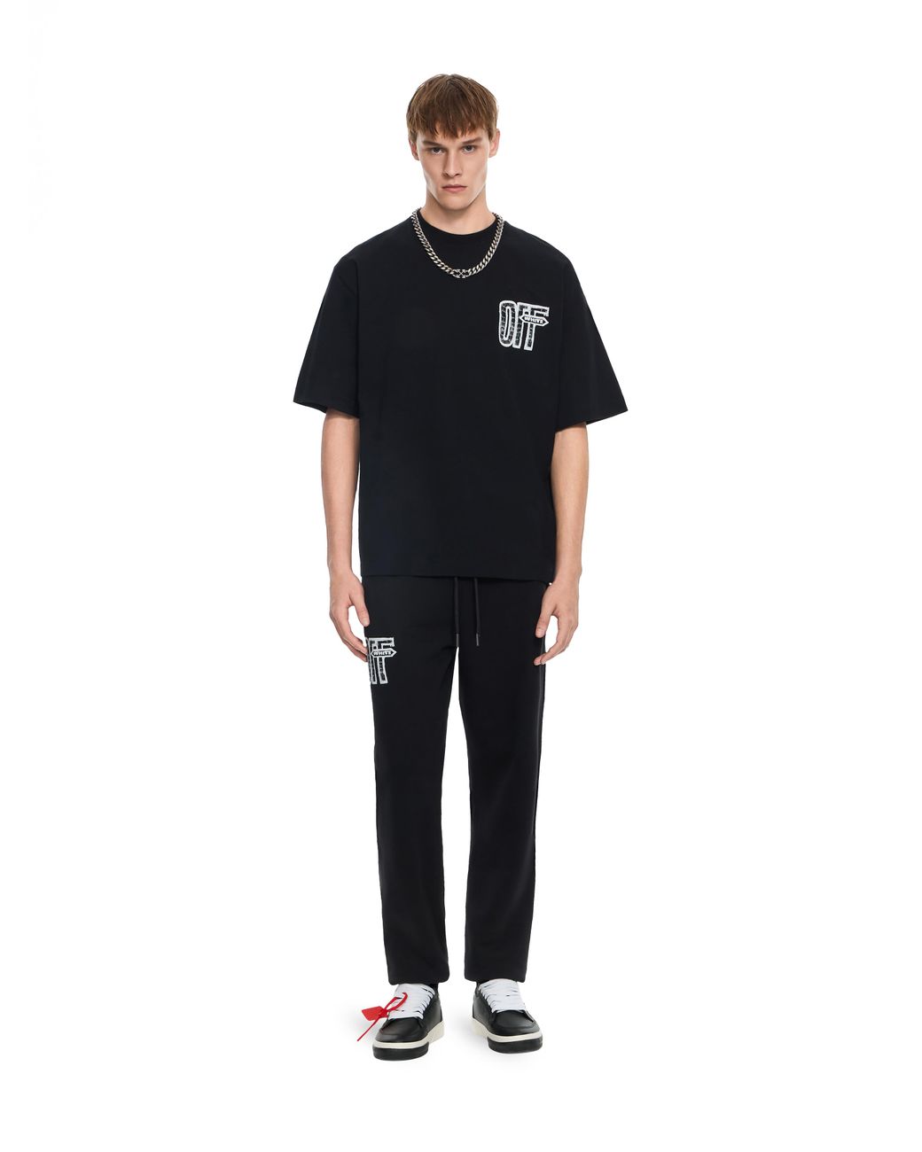Off-White c/o Virgil Abloh Black Motion Arrow Cuffed Sweatpants for men