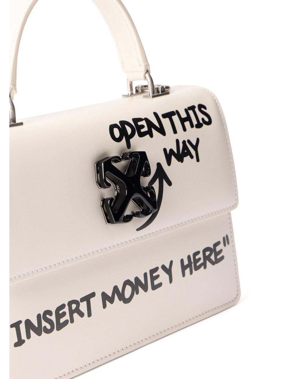 Off-White c/o Virgil Abloh Natural Jitney 1.4 Top Handle Bag