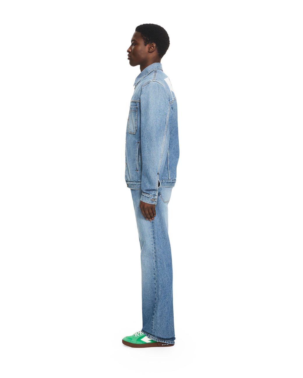 Off-White c/o Virgil Abloh Blue Half Arrow Slim Relaxed Jeans for men