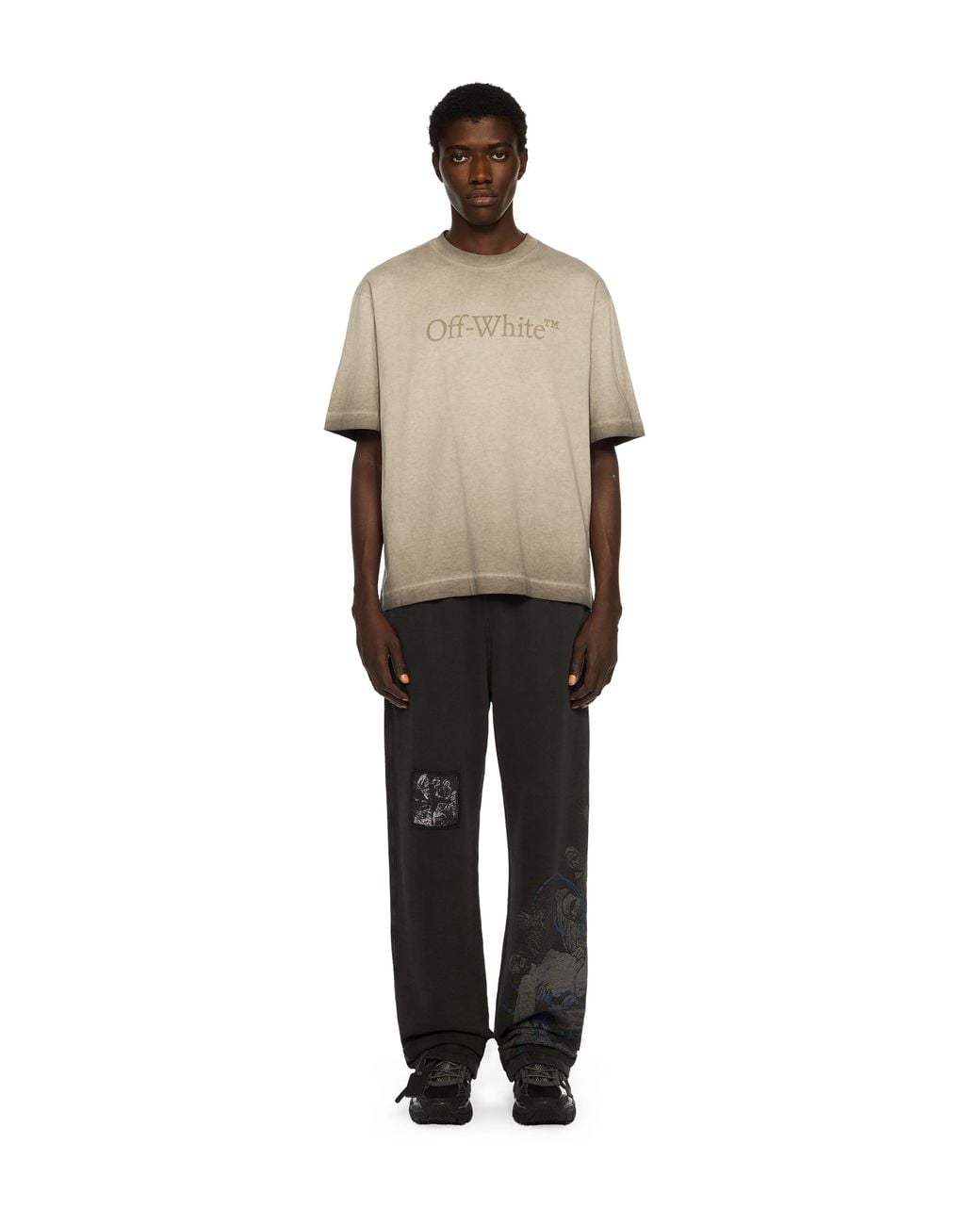 Off-White c/o Virgil Abloh Gray Laundry Skate Logo Tee for men