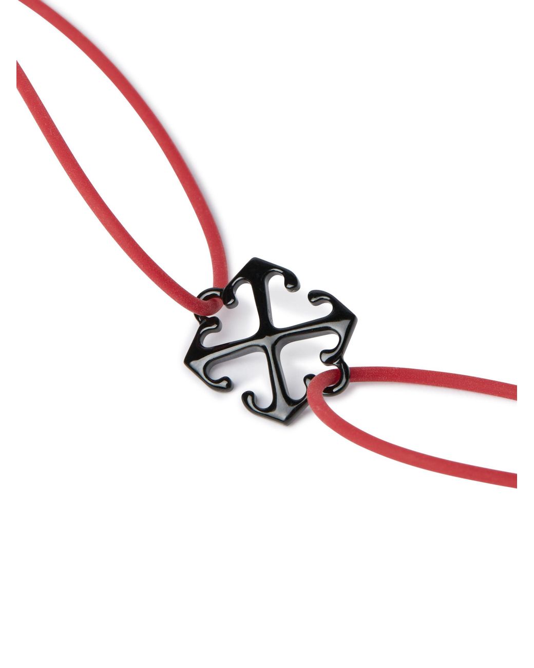 Off-White c/o Virgil Abloh Red Enamel Rubber Bracelet for men