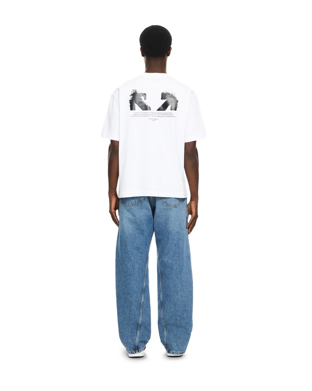 Off-White c/o Virgil Abloh Blue Half Arrow Twist Slouchy Jeans for men