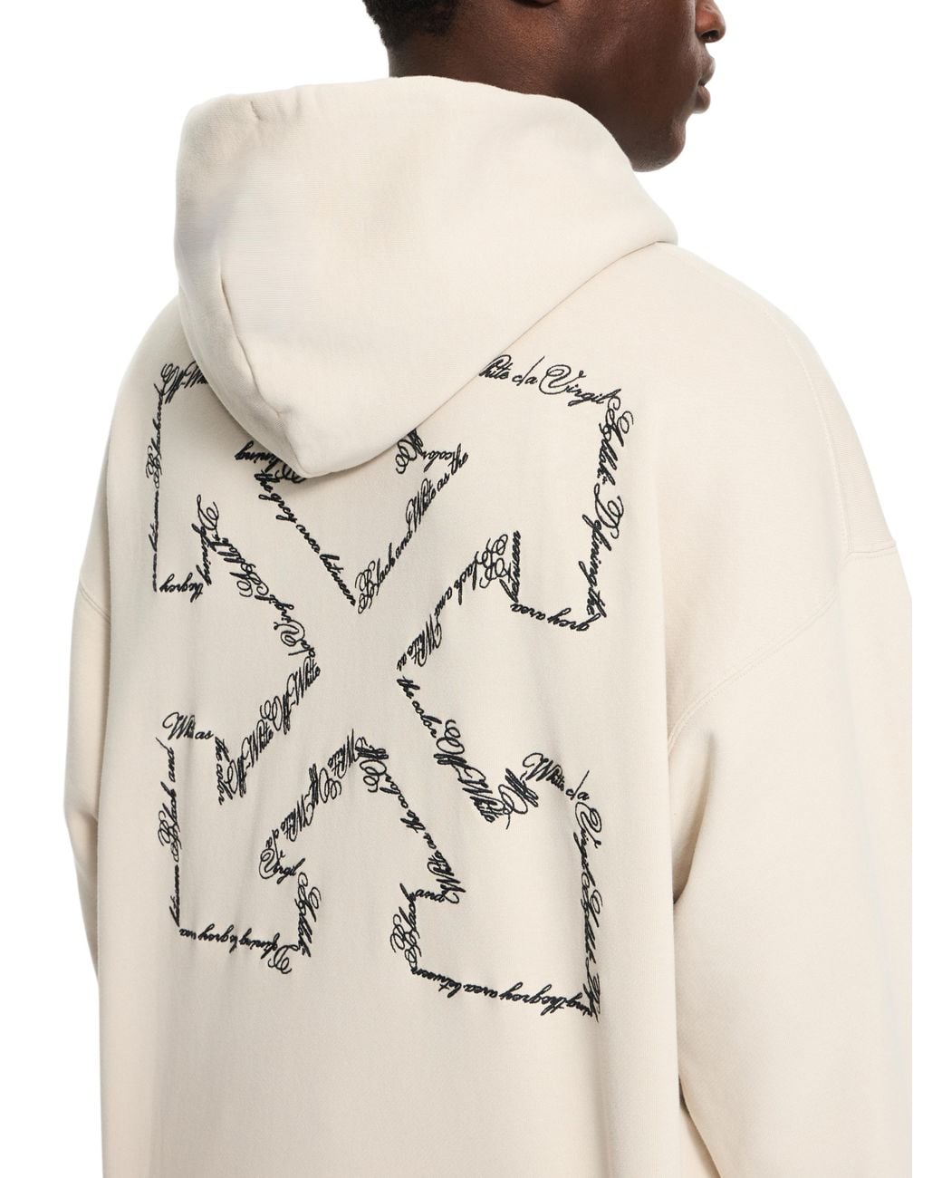 Off-White c/o Virgil Abloh White Script Arrow Diagonal Skate Hoodie for men