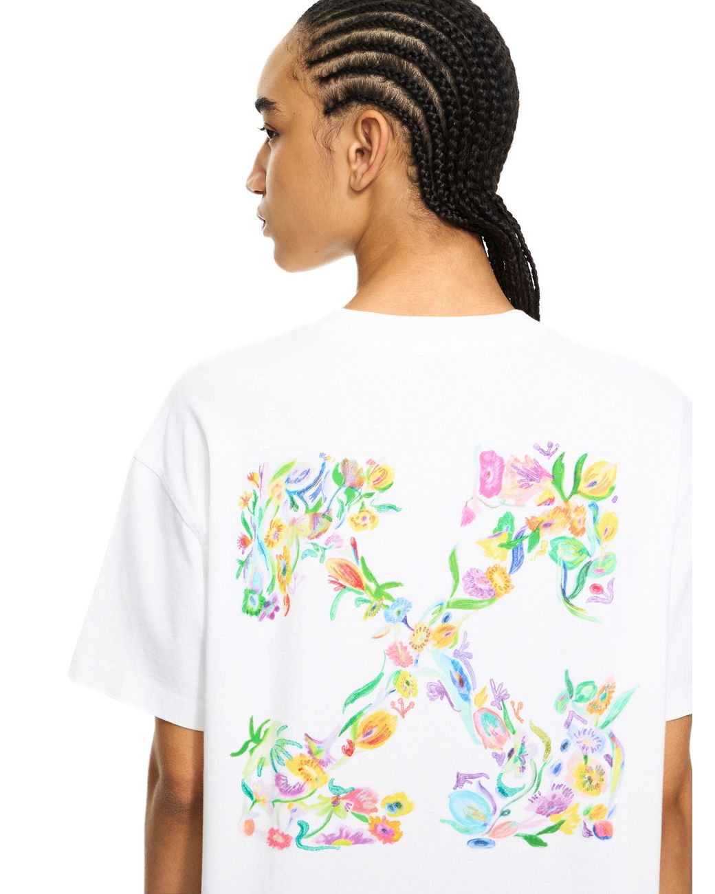 Off-White c/o Virgil Abloh White Arrow Glowing Flower T-Shirt