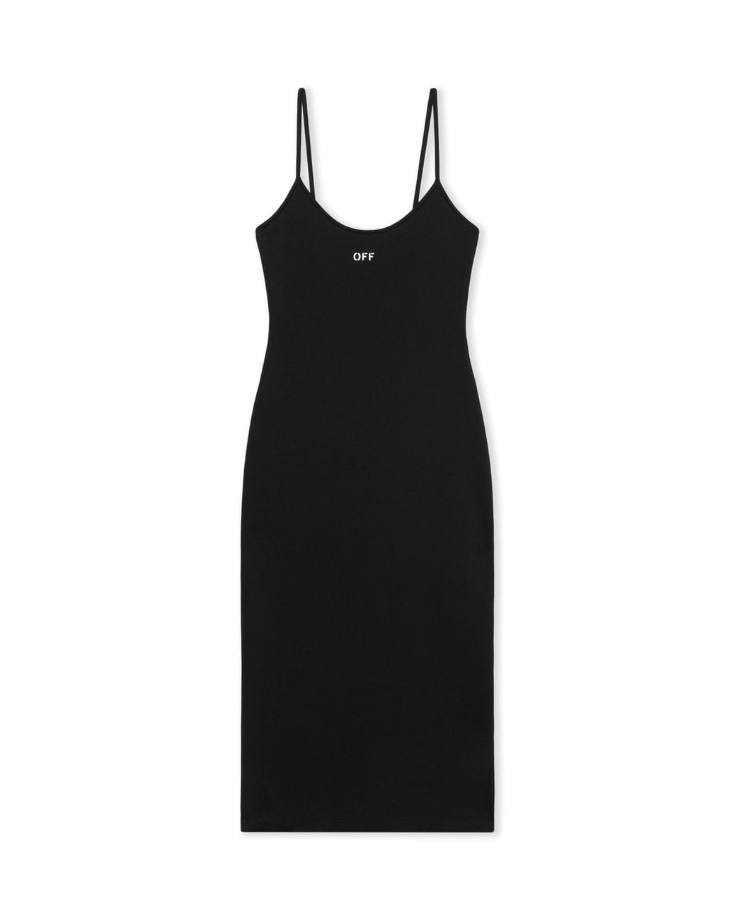 Off-White c/o Virgil Abloh Black Sleek Strappy Midi Dress