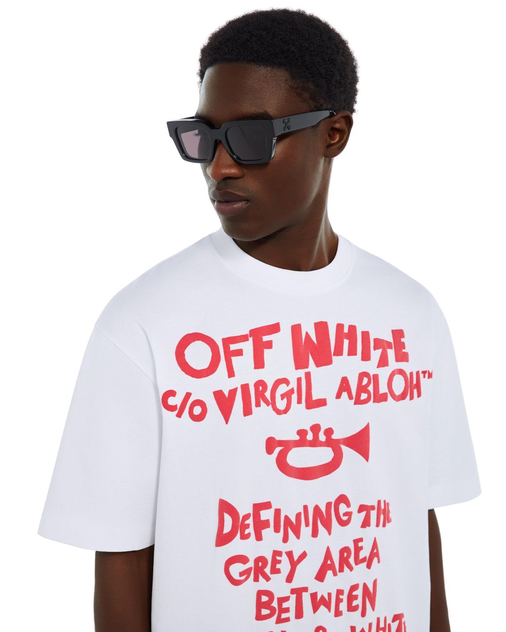 Off-White c/o Virgil Abloh White Miles Davis Trumpet Skate T-Shirt for men