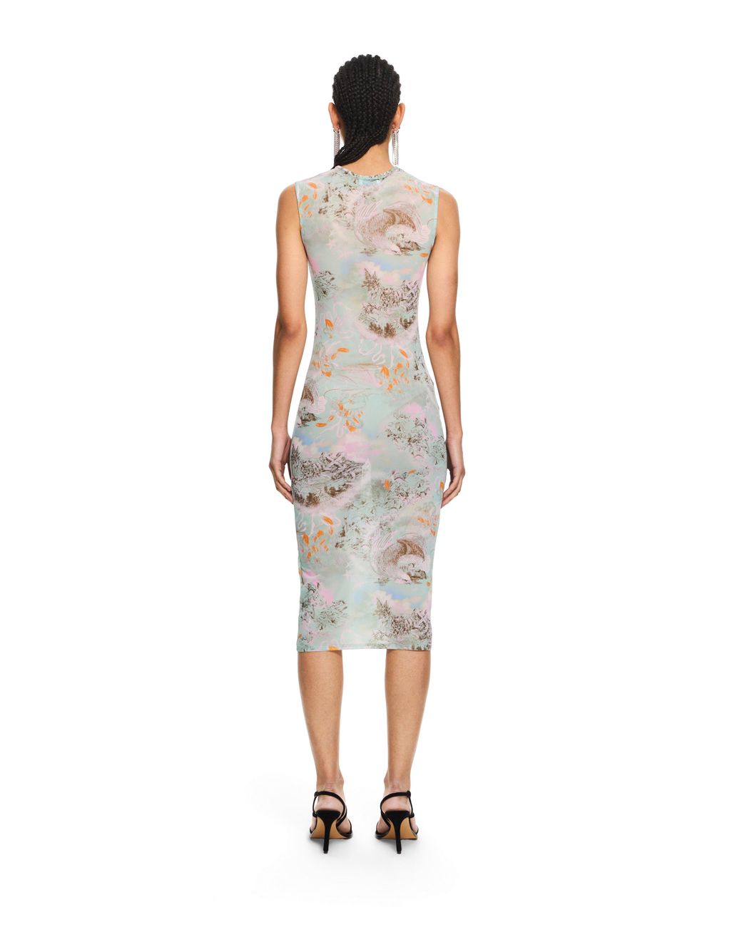 Off-White c/o Virgil Abloh White Light Jersey Storytelling Sleeveless Dress