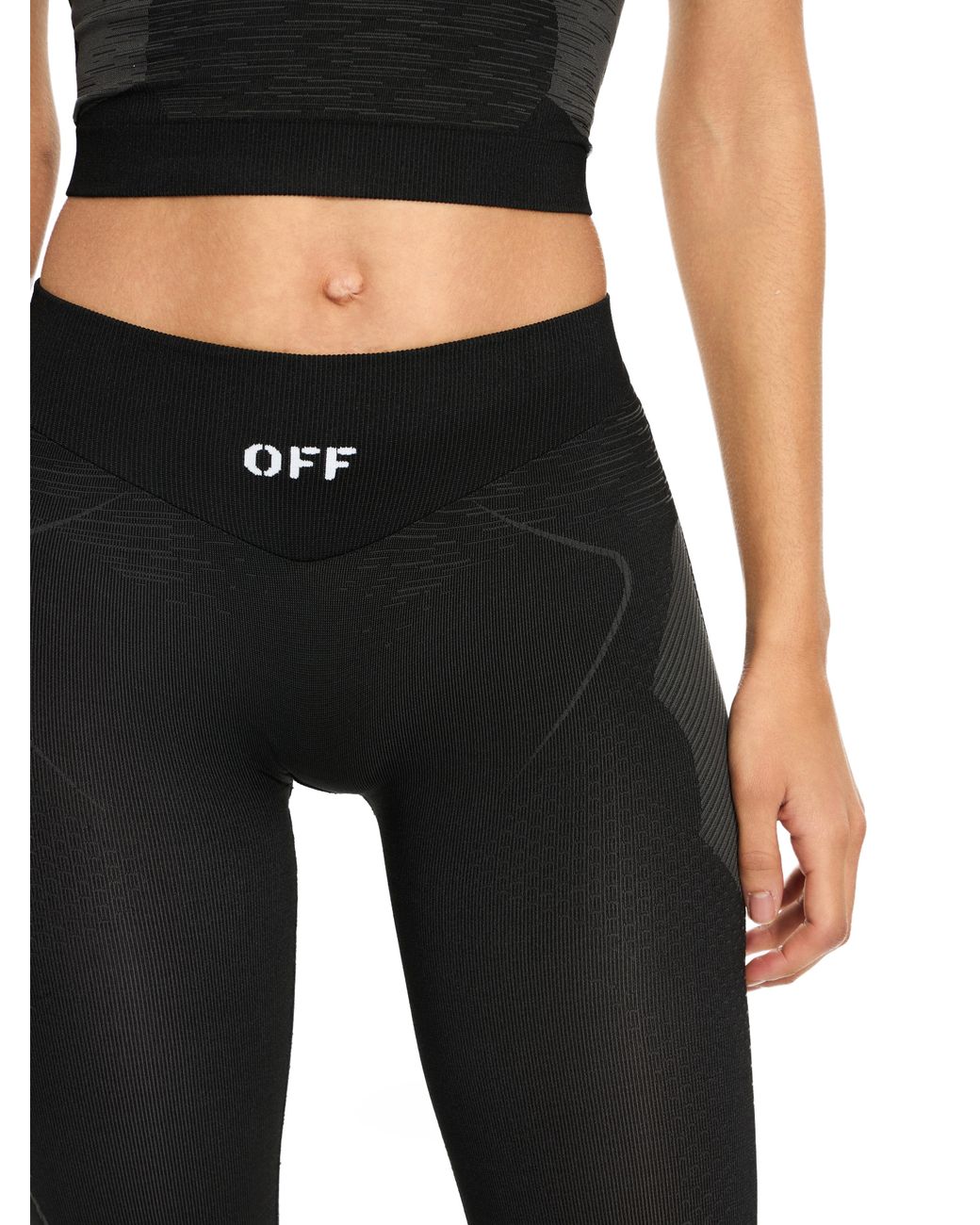 Off-White c/o Virgil Abloh Black Racing Seamless Leggings