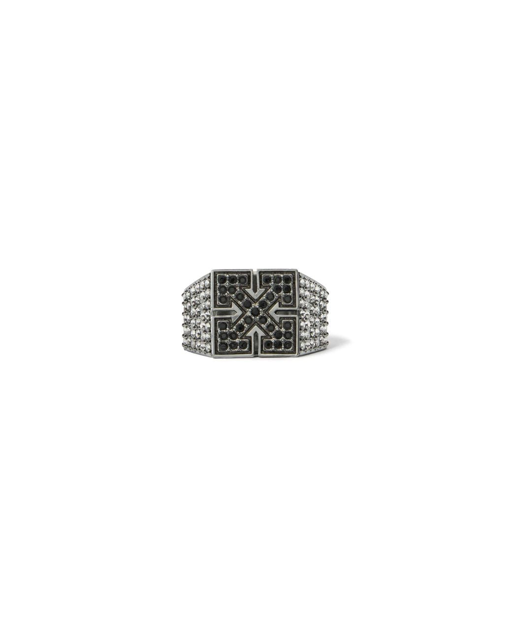 Off-White c/o Virgil Abloh White Bling Strass Arrow Ring for men