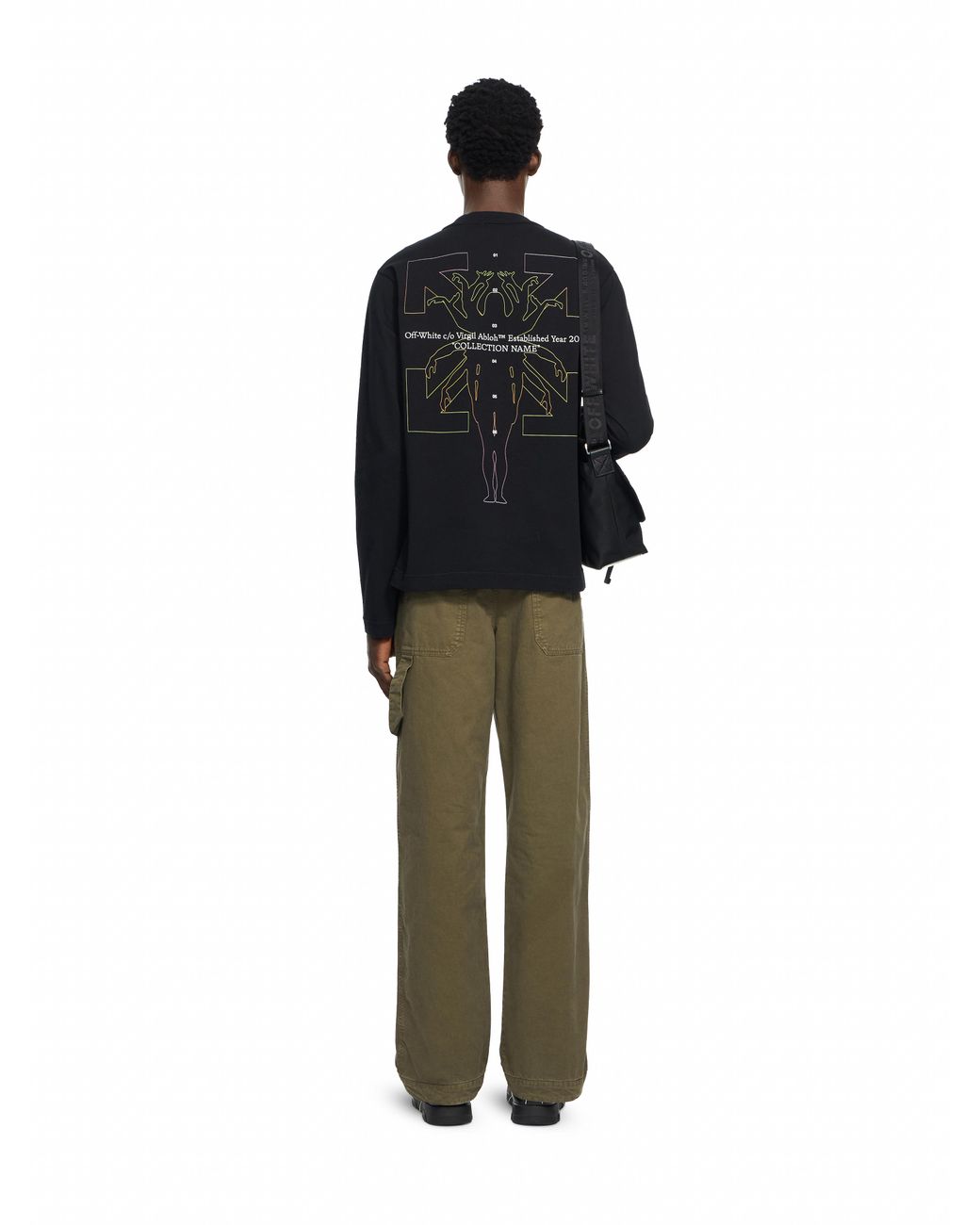 Off-White c/o Virgil Abloh Black Chakra Arrow Long Sleeve T-Shirt for men