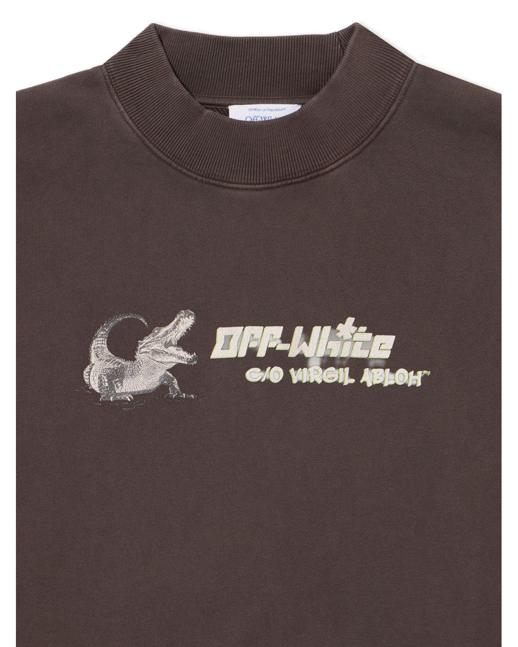Off-White c/o Virgil Abloh Brown Wht Croco Sweatshirt for men