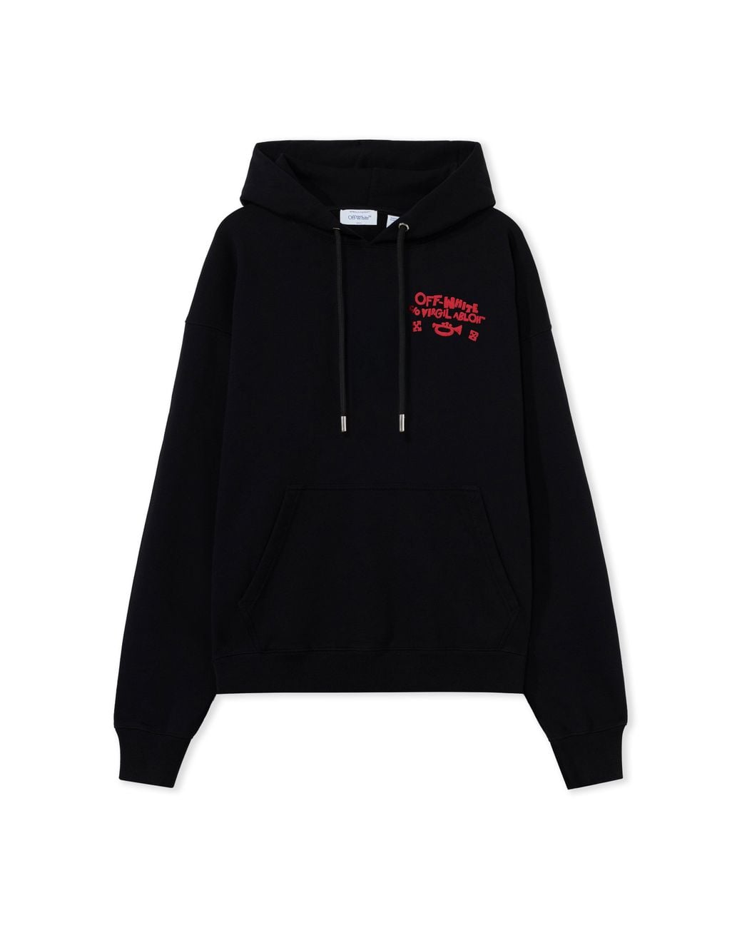 Off-White c/o Virgil Abloh Black Miles Davis Arrow Trumpet Skate Hoodie for men